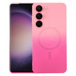 For Samsung Galaxy S23+ 5G Liquid TPU Silicone Gradient MagSafe Phone Case(Pink Red) - Galaxy S23+ 5G Cases by PMC TechLife | Online Shopping South Africa | PMC TechLife