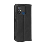 For Xiaomi Redmi 12C / 11A Magnetic Buckle Retro Texture Leather Phone Case(Black)