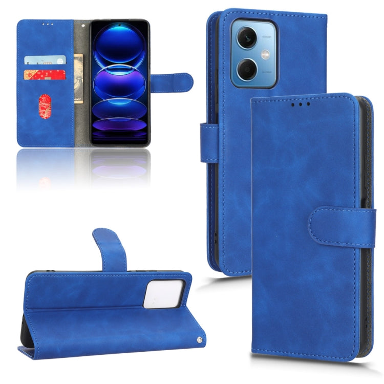 For Xiaomi Poco X5 5G / Redmi Note 12 5G Skin Feel Magnetic Flip Leather Phone Case(Blue) - free shipping - PMC TechLife - Order now!