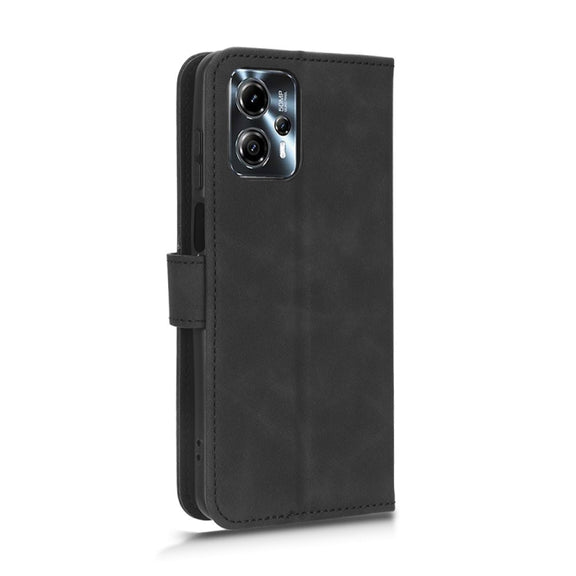 For Motorola Moto G13 / G23 / G53 Skin Feel Magnetic Flip Leather Phone Case(Black)