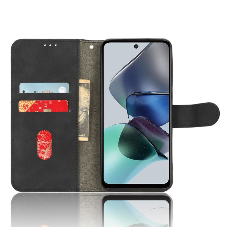 For Motorola Moto G13 / G23 / G53 Skin Feel Magnetic Flip Leather Phone Case(Black) - free shipping - PMC TechLife - Order now!