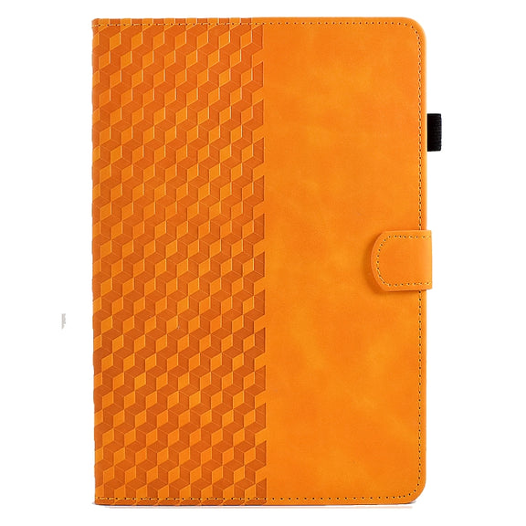 For 8.0 inch Universal Tablet Rhombus Embossed Leather Case(Khaki)
