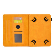 For 8.0 inch Universal Tablet Rhombus Embossed Leather Case(Khaki)