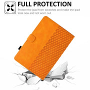 For 8.0 inch Universal Tablet Rhombus Embossed Leather Case(Khaki)