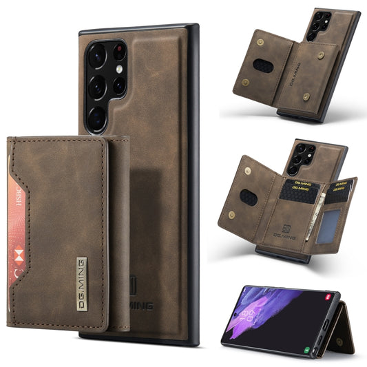 For Samsung Galaxy S23 Ultra 5G DG.MING M2 Series 3-Fold Multi Card Bag + Phone Case(Coffee) - free shipping - PMC Jewellery - Order now!