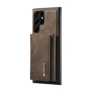 For Samsung Galaxy S23 Ultra 5G DG.MING M2 Series 3-Fold Multi Card Bag + Phone Case(Coffee)