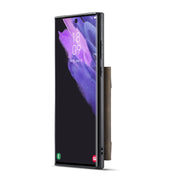 For Samsung Galaxy S23 Ultra 5G DG.MING M2 Series 3-Fold Multi Card Bag + Phone Case(Coffee)