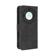 For Honor X9A / X40 / Magic5 Lite 5G Skin Feel Calf Texture Card Slots Leather Phone Case(Black)