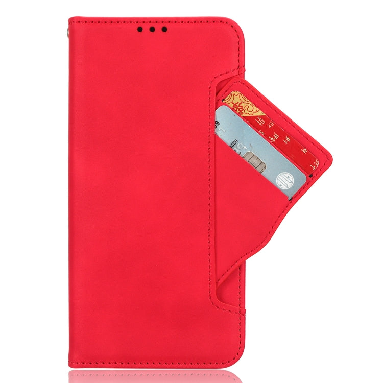 For Samsung Galaxy A34 5G Skin Feel Calf Texture Card Slots Leather Phone Case(Red)