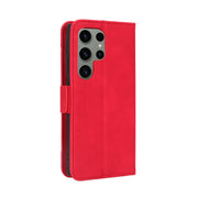 For Samsung Galaxy S23 Ultra 5G Skin Feel Calf Texture Card Slots Leather Phone Case(Red)