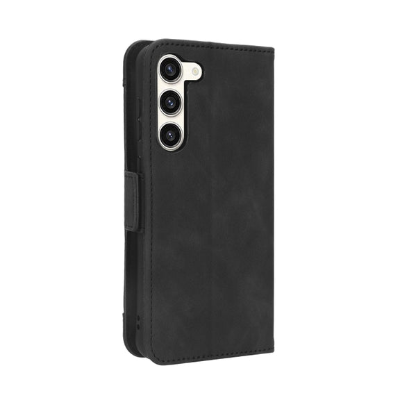 For Samsung Galaxy S23 5G Skin Feel Calf Texture Card Slots Leather Phone Case(Black)