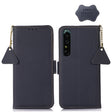For Sony Xperia 1 IV Side-Magnetic TJ Genuine Leather RFID Phone Case(Blue) - free shipping - PMC TechLife - Order now!