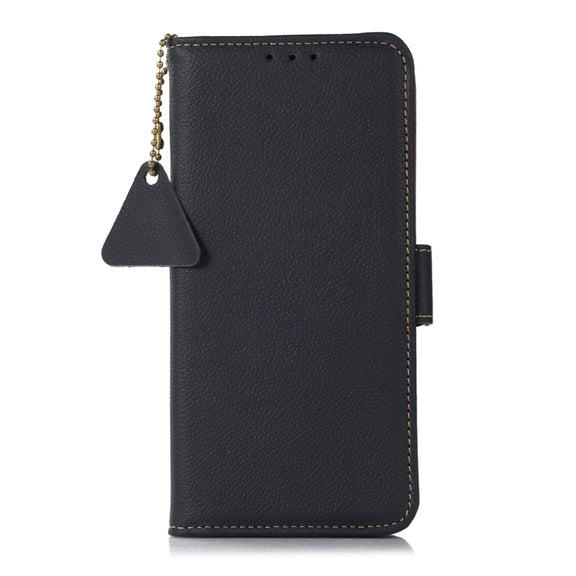 For Sony Xperia 1 IV Side-Magnetic TJ Genuine Leather RFID Phone Case(Blue)