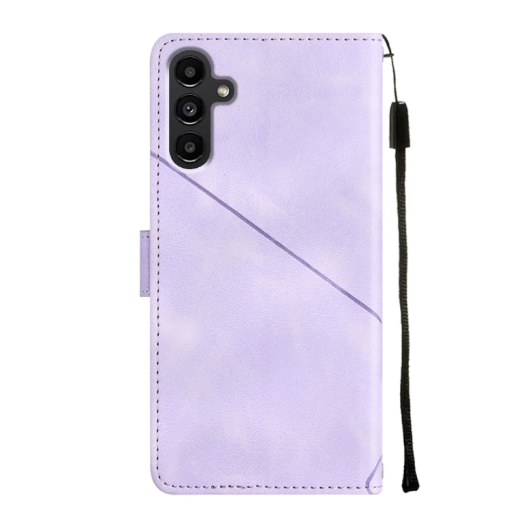 For Samsung Galaxy A14 5G Skin-feel Embossed Leather Phone Case(Light Purple) - free shipping - PMC TechLife - Order now!