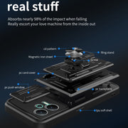 For Xiaomi Redmi Note 12 5G Sliding Camshield Card Phone Case(Black)