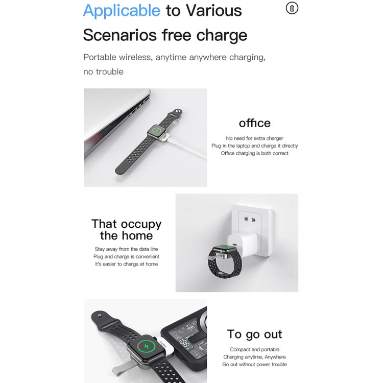 For Apple Watch TOTUDESIGN Watch Wireless Magnetic Charger, Interface:8 Pin(White) - Charger / Holder by TOTUDESIGN | Online Shopping South Africa | PMC Jewellery | Buy Now Pay Later Mobicred