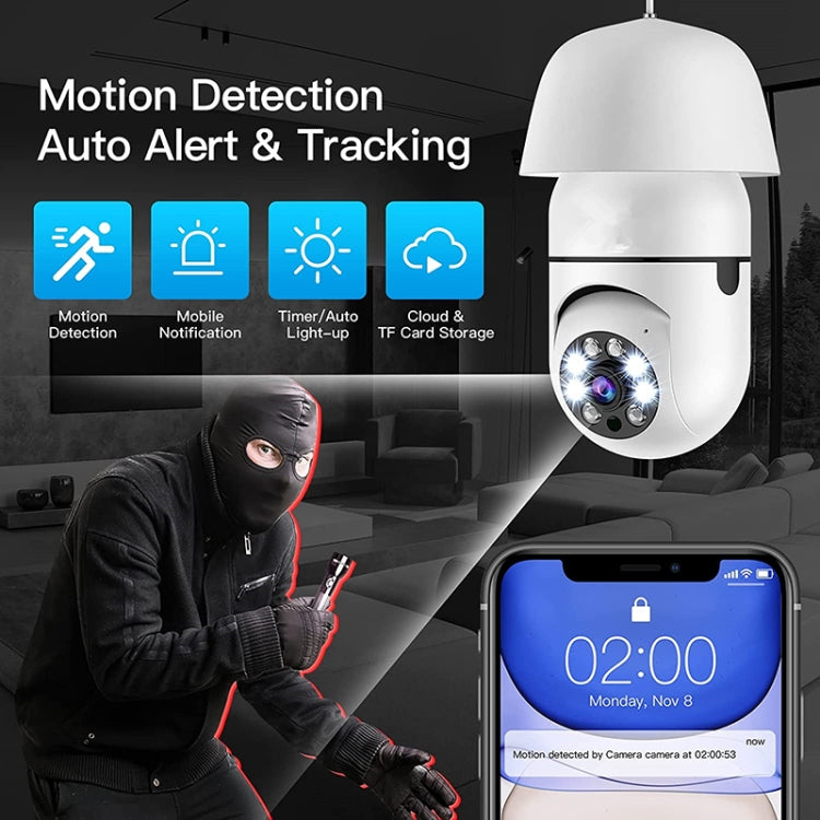 ESCAM 2.0MP 1080P Light Bulb WiFi Camera, Support IR Night Vision / Motion Detection / Two-way Voice - Light Bulb Camera by ESCAM | Online Shopping South Africa | PMC Jewellery | Buy Now Pay Later Mobicred