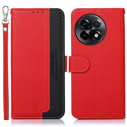 For OnePlus Ace 2 5G / 11R 5G KHAZNEH Litchi Texture Leather RFID Phone Case(Red) - free shipping - PMC Jewellery - Order now!