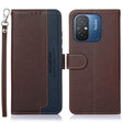 For Xiaomi Redmi 12C / Redmi 11A KHAZNEH Litchi Texture Leather RFID Phone Case(Brown) - free shipping - PMC TechLife - Order now!