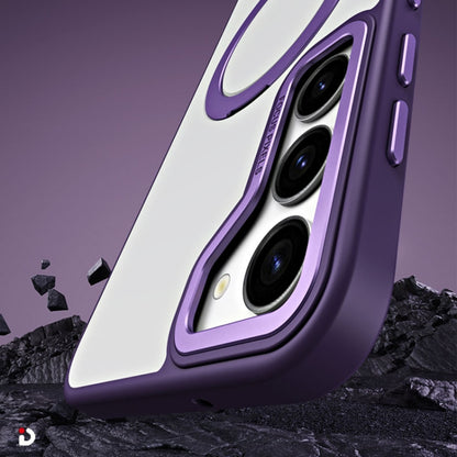 For Samsung Galaxy S23 5G Skin Feel MagSafe Shockproof Phone Case with Holder(Black) - free shipping - PMC Jewellery - Order now!