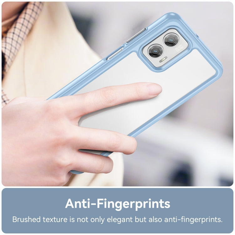 For Motorola Moto G73 Colorful Series Acrylic + TPU Phone Case(Blue) - free shipping - PMC TechLife - Order now!