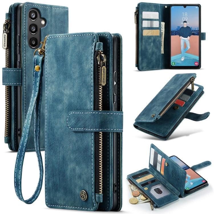 For Samsung Galaxy A34 5G CaseMe C30 Multifunctional Leather Phone Case(Blue) - free shipping - PMC Jewellery - Order now!