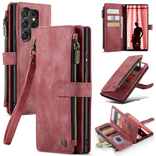 For Samsung Galaxy S23 Ultra 5G CaseMe C30 Multifunctional Leather Phone Case(Red) - Galaxy S23 Ultra 5G Cases by CaseMe | Online Shopping South Africa | PMC Jewellery | Buy Now Pay Later Mobicred