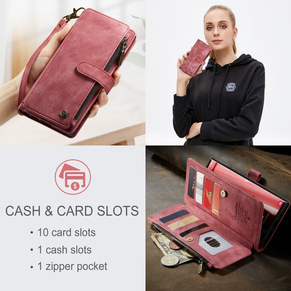 For Samsung Galaxy S23 Ultra 5G CaseMe C30 Multifunctional Leather Phone Case(Red) - Galaxy S23 Ultra 5G Cases by CaseMe | Online Shopping South Africa | PMC TechLife | Buy Now Pay Later Mobicred