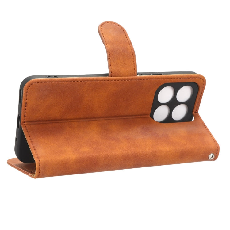 For Honor X8a Skin Feel Magnetic Flip Leather Phone Case(Brown) - free shipping - PMC TechLife - Order now!