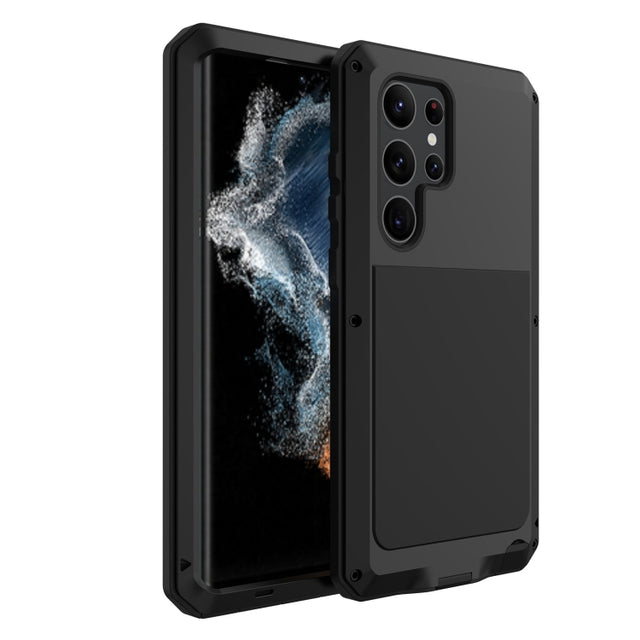 For Samsung Galaxy S23 Ultra 5G RedPepper 360 Full Body Rugged Metal Life Water-resistant Phone Case(Black)