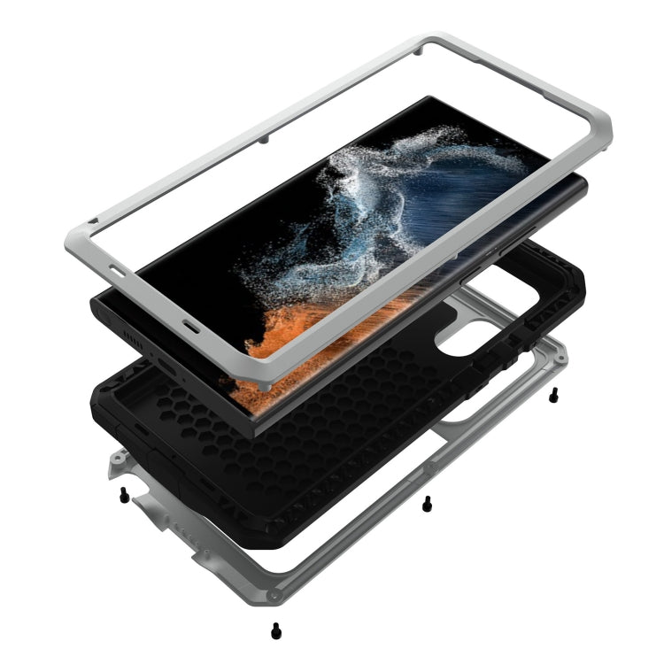 For Samsung Galaxy S23 Ultra 5G RedPepper 360 Full Body Rugged Metal Life Waterproof Phone Case(Silver) - Galaxy S23 Ultra 5G Cases by RedPepper | Online Shopping South Africa | PMC TechLife | Buy Now Pay Later Mobicred