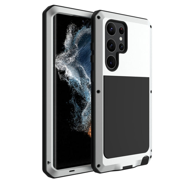 For Samsung Galaxy S23 Ultra 5G RedPepper 360 Full Body Rugged Metal Life Water-resistant Phone Case(Silver)