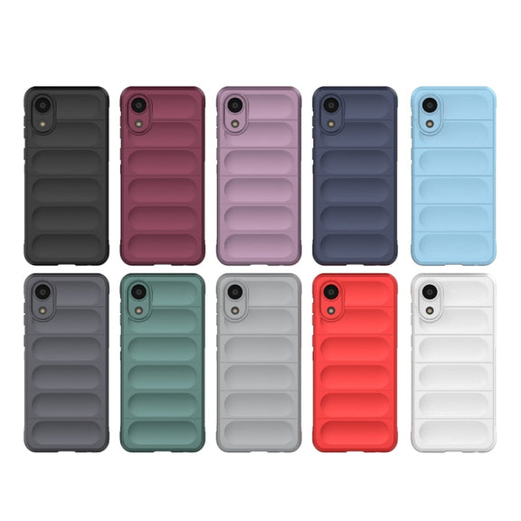 For Samsung Galaxy A03 Core 4G Magic Shield TPU + Flannel Phone Case(Dark Blue)