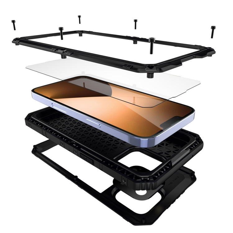 For iPhone 14 Pro Max RedPepper Wolf 360 Full Body Rugged Life Waterproof Phone Case(Black) - iPhone 14 Pro Max Cases by RedPepper | Online Shopping South Africa | PMC TechLife | Buy Now Pay Later Mobicred