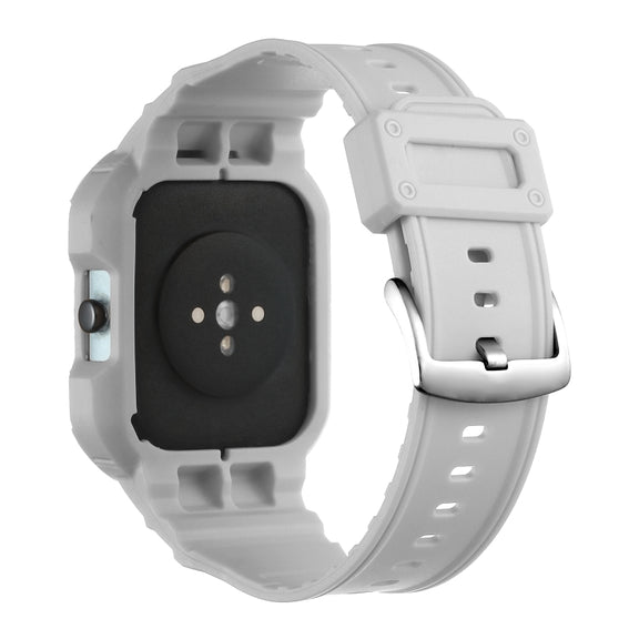 For Amazfit GTS 4 / 3 / 2 / 1 Universal Integrated Silicone Watch Band(Light Gray)