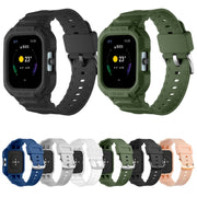For Amazfit GTS 4 / 3 / 2 / 1 Universal Integrated Silicone Watch Band(Army Green)