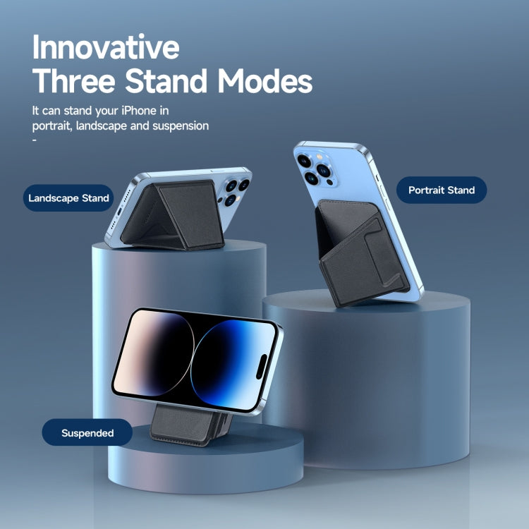 DUX DUCIS Universal Magnetic PU Leathe Card Bag With Holder (Black) - Universal Leather Case by DUX DUCIS | Online Shopping South Africa | PMC TechLife | Buy Now Pay Later Mobicred