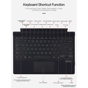 For Microsoft Surface Pro 3 / 4 / 5 / 6 / 7 / 7+ Magnetic Bluetooth Keyboard