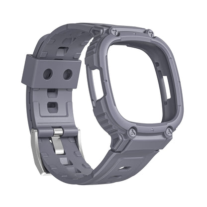 For Fitbit Versa 4 / 3 / Sense 2 / Sense 1 Armor Integrated TPU Watch Band(Grey) - Watch Bands by PMC Jewellery | Online Shopping South Africa | PMC Jewellery | Buy Now Pay Later Mobicred