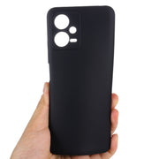 For Xiaomi Redmi Note 12 5G India / Poco X5 Pure Color Liquid Silicone Shockproof Full Coverage Phone Case(Black)