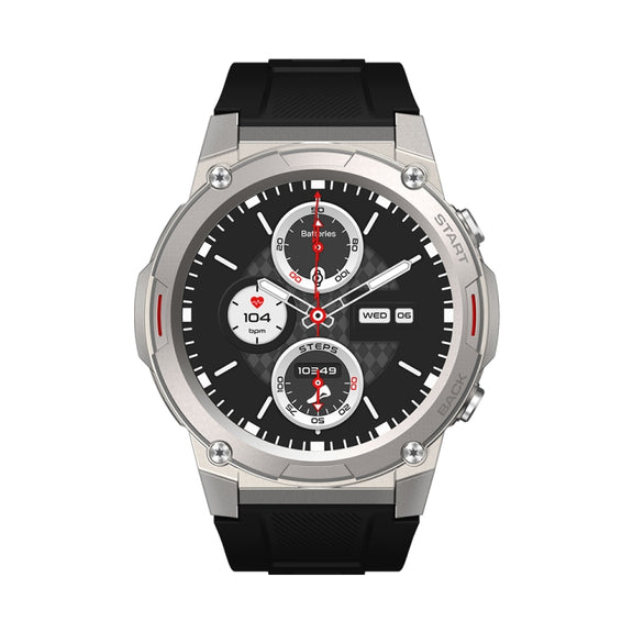 Zeblaze Vibe 7 Pro 1.43 inch Round Screen HD Smart Watch Support Voice Call / Wellness Tracking(Black Silver)