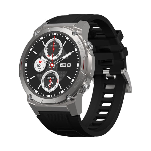 Zeblaze Vibe 7 Pro 1.43 inch Round Screen HD Smart Watch Support Voice Call / Wellness Tracking(Black Silver)