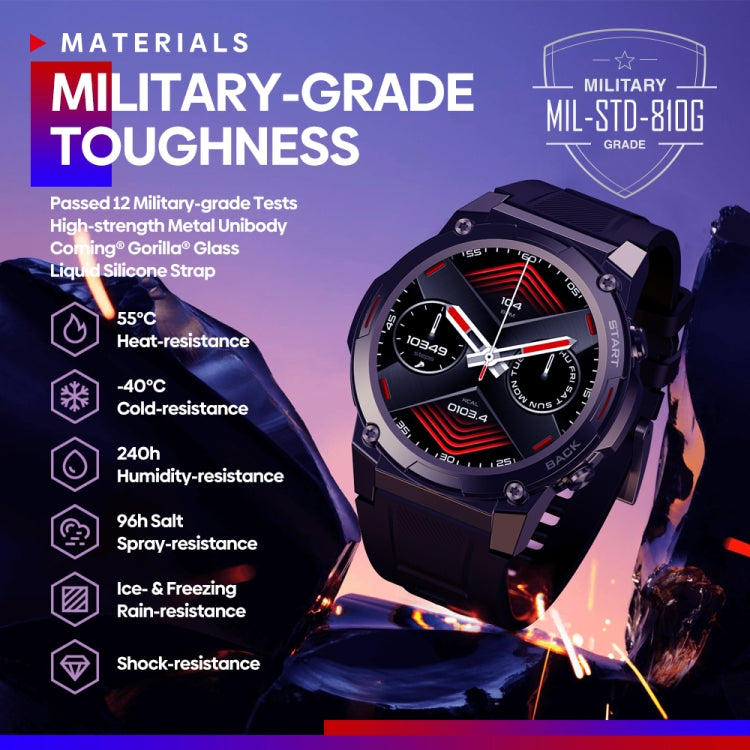 Zeblaze Vibe 7 Pro 1.43 inch Round Screen HD Smart Watch Support Voice Call / Health Monitoring(Black) - free shipping - PMC TechLife - Order now!