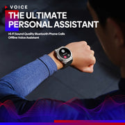 Zeblaze Vibe 7 Pro 1.43 inch Round Screen HD Smart Watch Support Voice Call / Wellness Tracking(Black Silver)