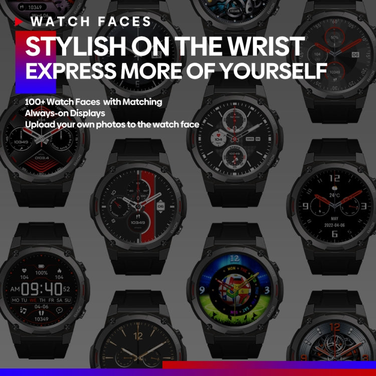 Zeblaze Vibe 7 Pro 1.43 inch Round Screen HD Smart Watch Support Voice Call / Wellness Tracking(Black Silver)