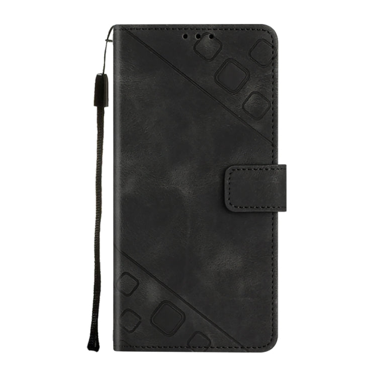 For Infinix Smart 6 Plus X6823 Skin-feel Embossed Leather Phone Case(Black) - free shipping - PMC Jewellery - Order now!
