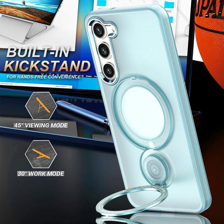 For Samsung Galaxy S23 5G 360 Degree Rotation Holder MagSafe Magnetic Phone Case(Purple) - Galaxy S23 5G Cases by PMC TechLife | Online Shopping South Africa | PMC TechLife