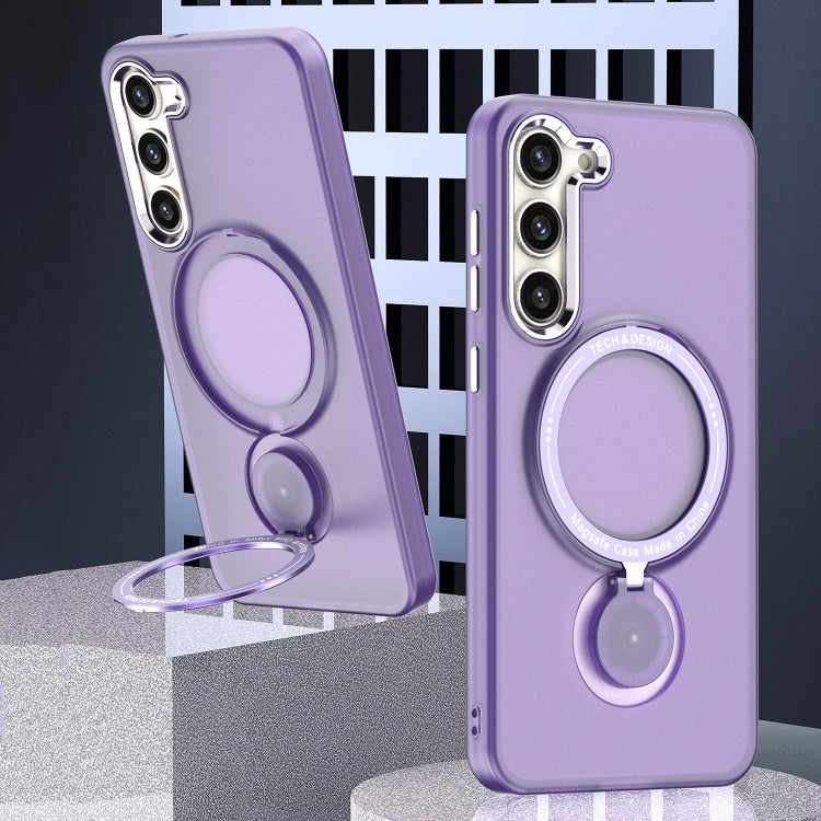 For Samsung Galaxy S22+ 5G 360 Degree Rotation Holder MagSafe Magnetic Phone Case(Purple) - free shipping - PMC TechLife - Order now!
