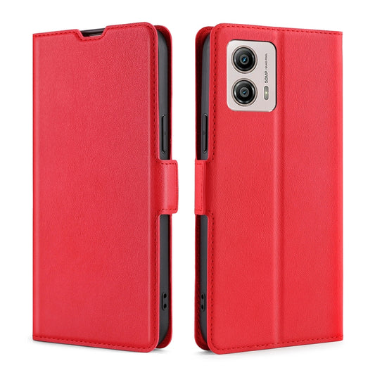 For Motorola Moto G53 5G/G13 4G/G23 4G Ultra-thin Voltage Side Buckle Horizontal Flip Leather Phone Case(Red) - free shipping - PMC Jewellery - Order now!