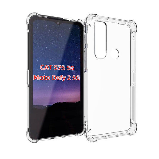 For CAT S75 5G / Motorola Defy 2 Shockproof Non-slip Thickening TPU Phone Case(Transparent) - free shipping - PMC Jewellery - Order now!